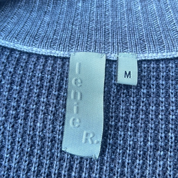 NWOT Soft Warm 100% Marino Wool Grandpa-core zip up cardigan oversized M - Picture 7 of 12